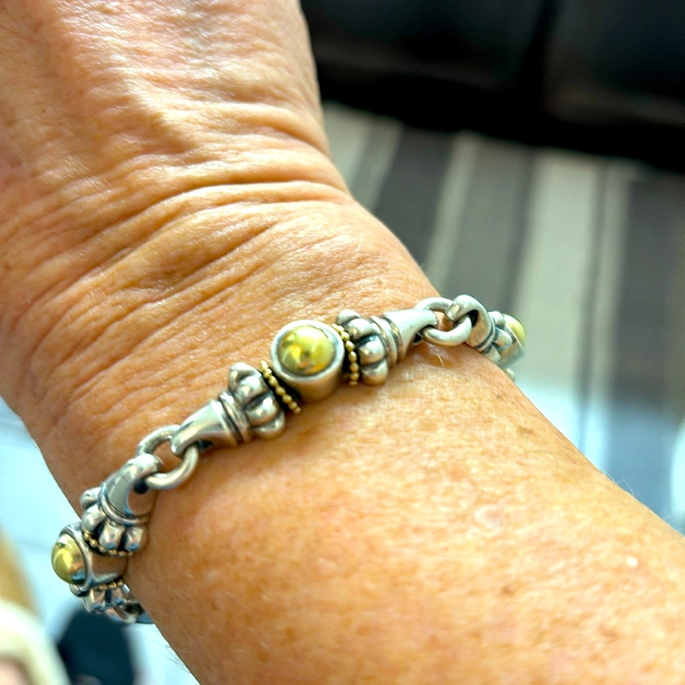 Lagos 18 k gold and sterling silver bracelet